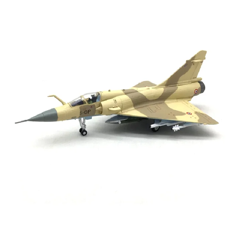 Odlewany model samolotu ze stopu aluminium 1/100 francuskie siły powietrzne Mirage 2000 myśliwiec wojskowy Model samolotu kolekcja wnętrz prezent