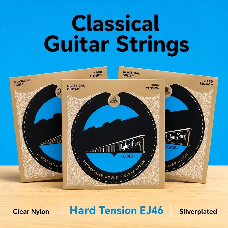 3PCSEJ46 standard tension classical guitar string, suitable for beginners and professionals, nylon core with coating