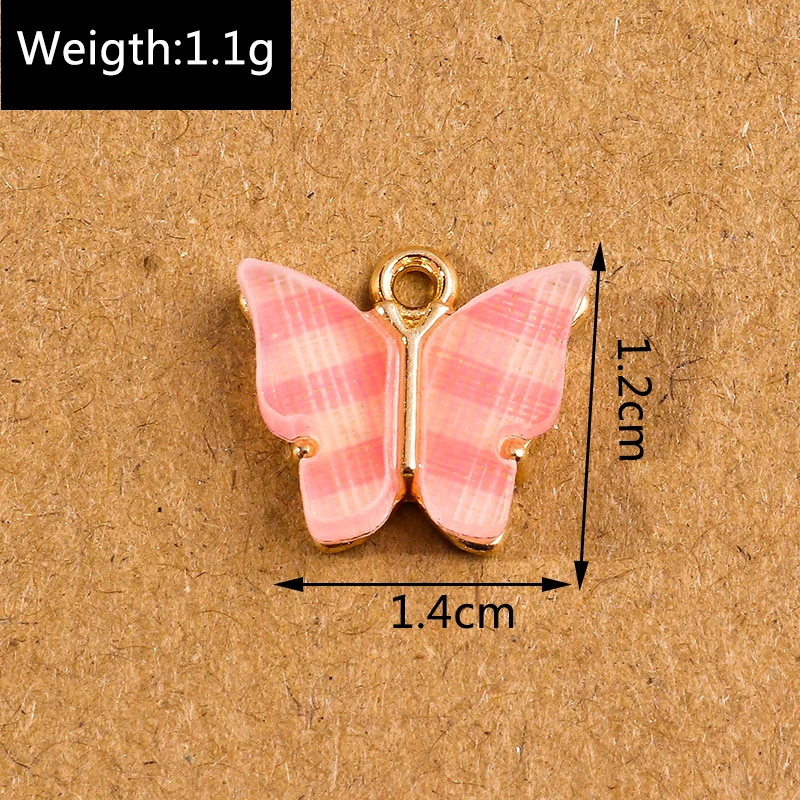 10 Stück 14*12mm Pailletten Schmetterling Charms Anhänger DIY Halskette Ohrringe Armband Schmuckherstellung Zubehör Zubehör – Detail 2