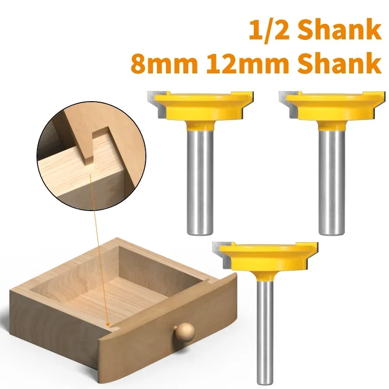 2 Inch Drawer Lock Glue Joint Router Bit Tungsten Carbide Woodworking Milling Cutter Tool for Wood Box Cabinet Panel Joining