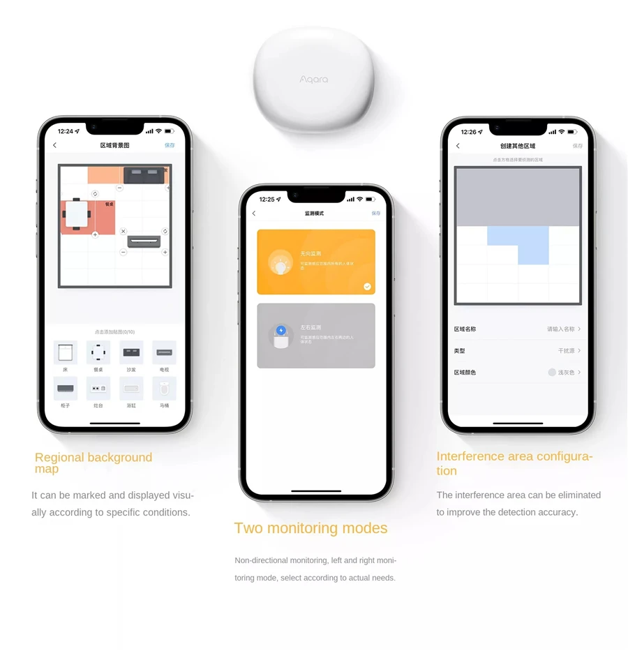 Aqara FP1 Human Presence Sensor Smart Human Motion Detector ZigBee 3.0 Connect Smart Home Support HomeKt APP Control Not FP2