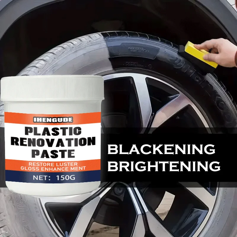 Car Plastic Polish Wax, Plastic Renewal Cream,Can Repair Car Interiors,Tires,and Exterior Plastic Parts Renovation,Repair Effect - view 3