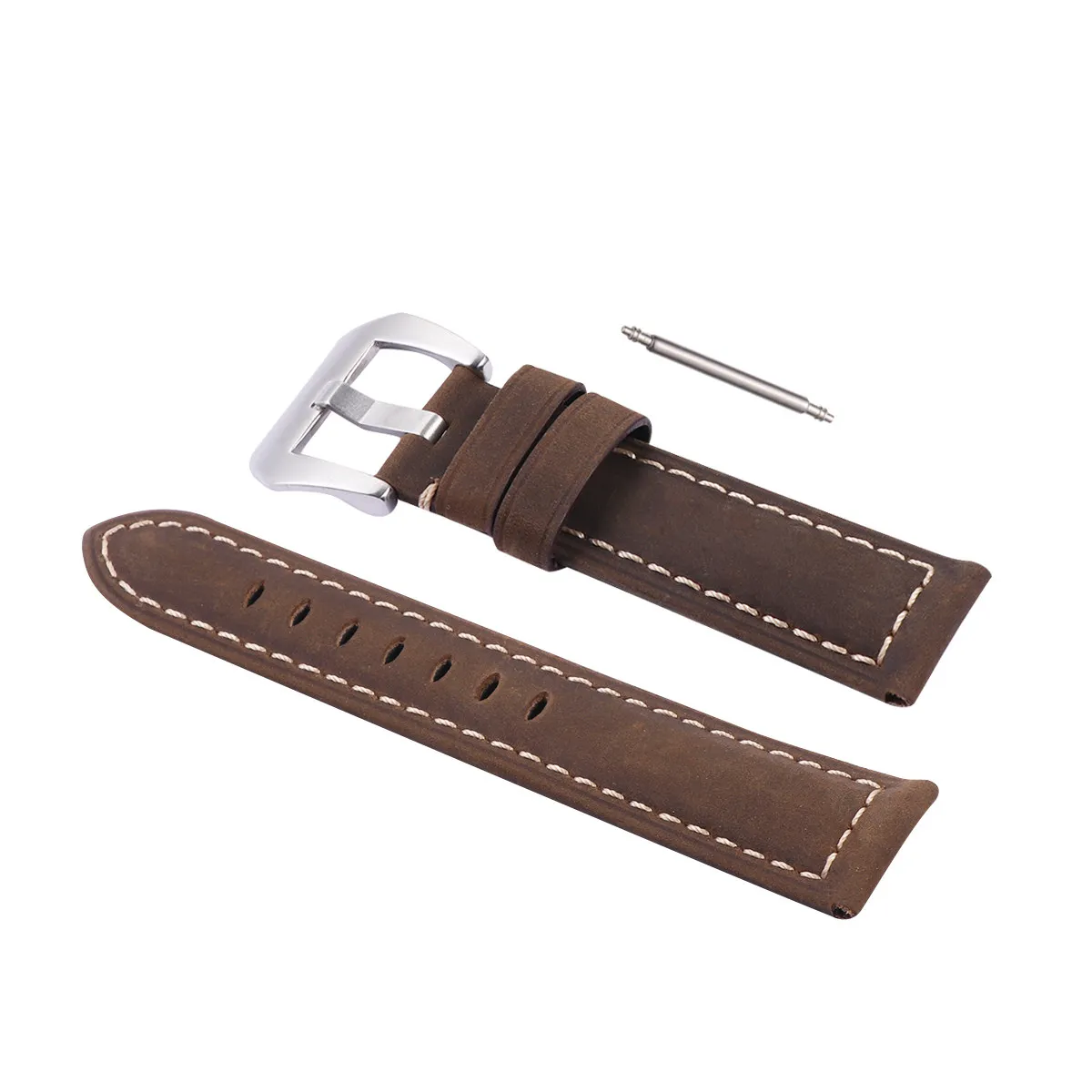 1Pcs 22Mm Watch Strap Design Fashion Accessory Compatible with All Large Dial Watches Brown