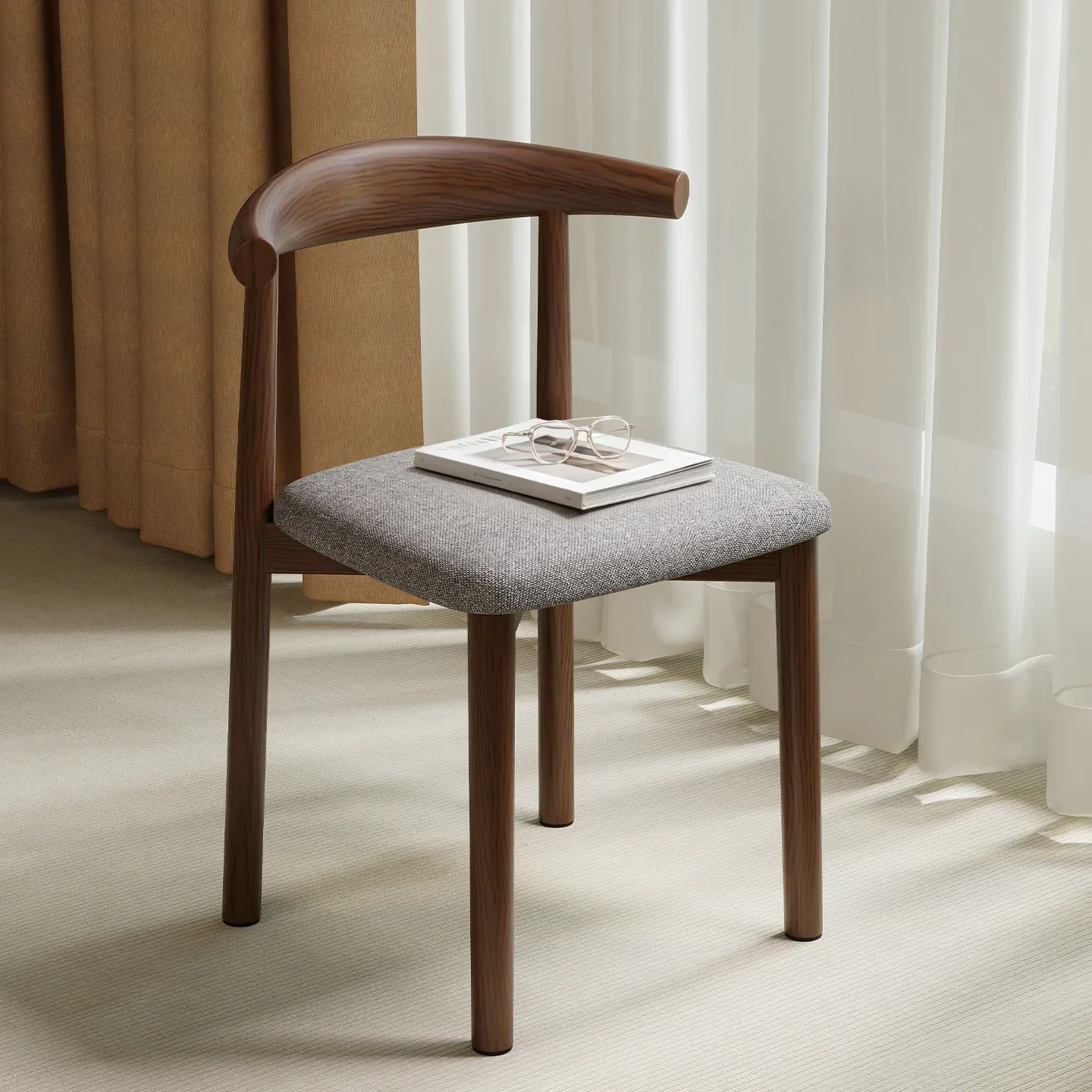 Antler Dining Chair Wood Grain Modern Minimalist Backrest Comfortable Restaurant Home Tea Chair Dinning Chair Lounge Chair
