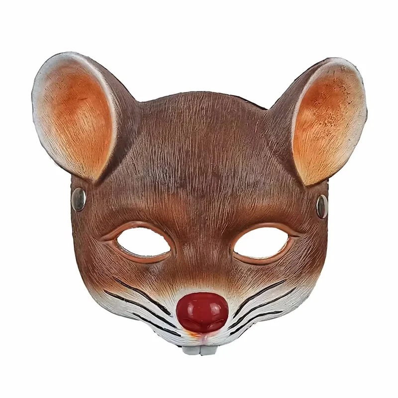 3D Espuma Mouse Meia Face Máscara, Cosplay Adereços, Mouse Animal Máscaras, Halloween Party Props, Cosplay Acessórios