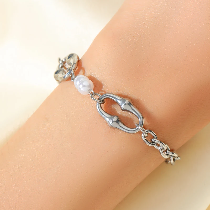 EILIECK 316L Edelstahl Metallperlen Kettenhalskette Armband Set für Damen Neue Mode Wasserdichter Schmuck Urlaubsgeschenk – Detail 11