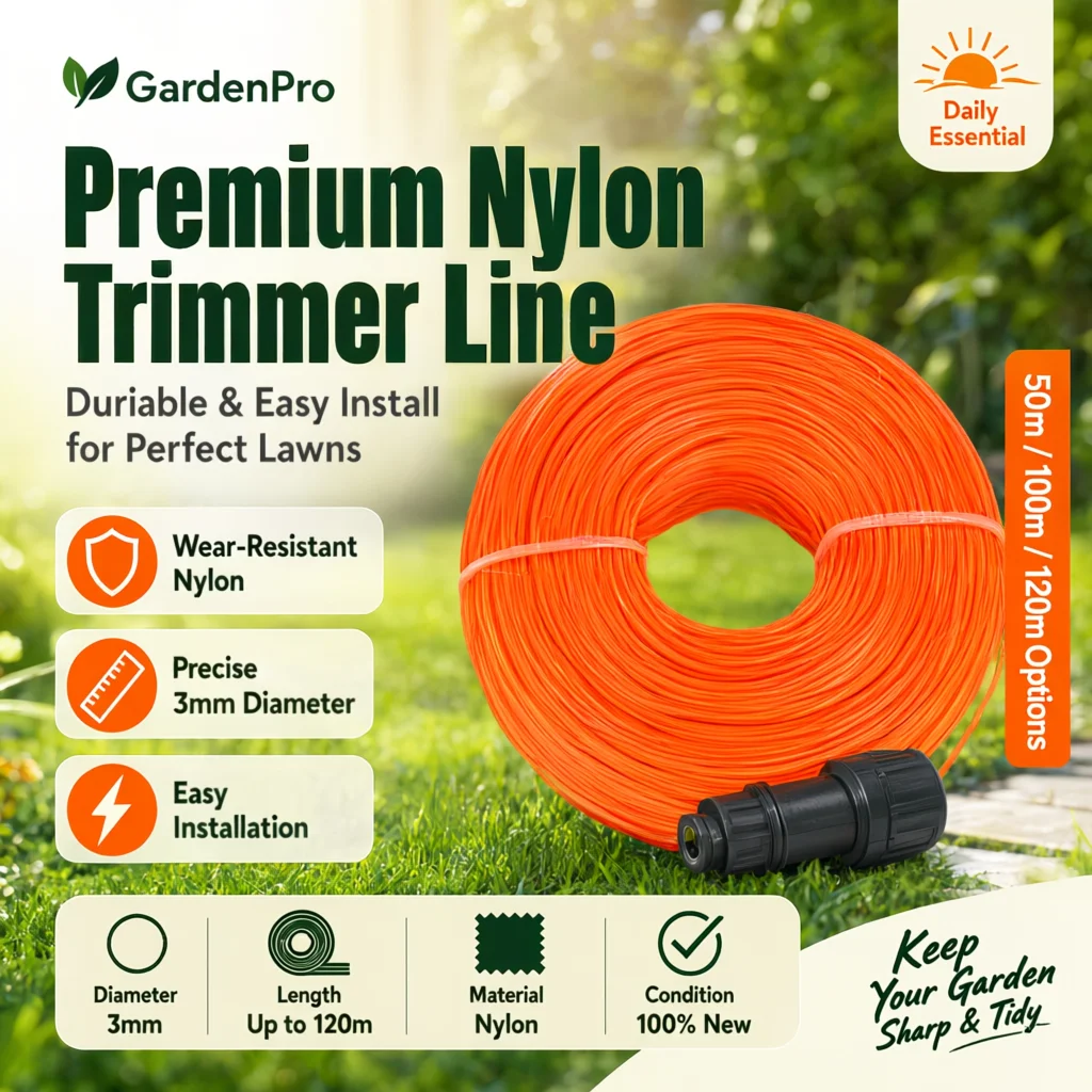 Garden Lawn Mower Spare Part 3mm Round Nylon Trimmer Line Cutting Wire Rope For Gas Grass Trimmer Replacement