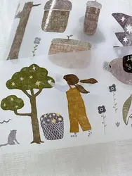 1 Loop Ivy Snow Vintage Lemon Tree Farm Forest Girl Washi PET Tape for Card Making DIY Scrapbooking Plan Decorative Sticker