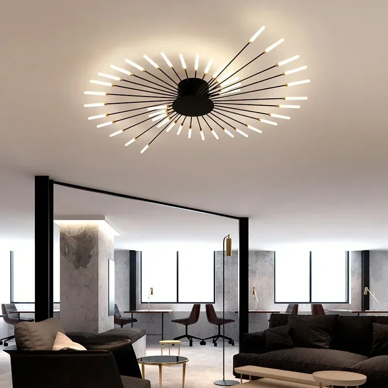 

New Creative Personality Fireworks Lamp Living Room Bedroom Family Chandelier Modern Led Ceiling Chandelier Lighting Chandelier