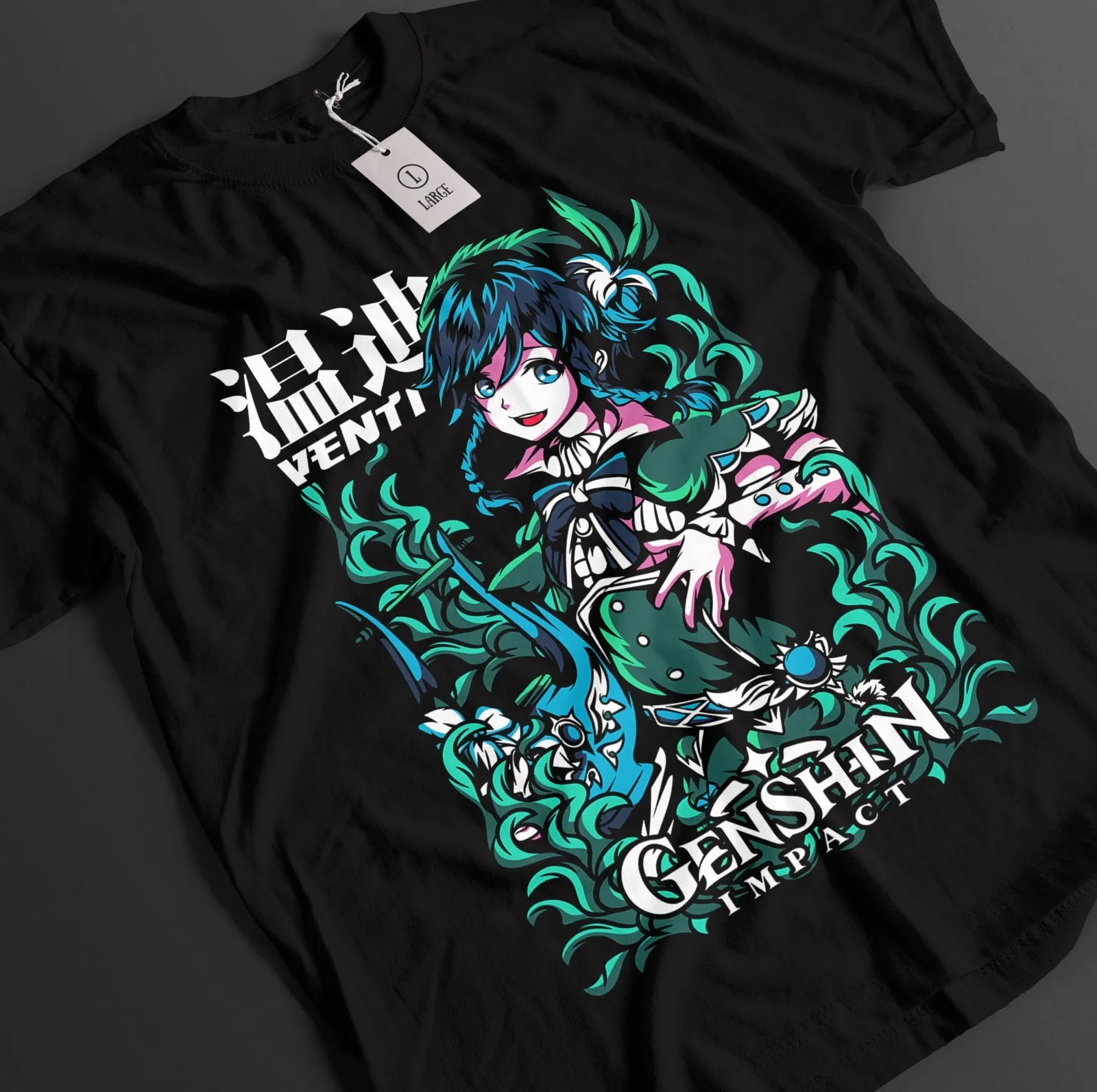 Genshin Impact Shirt Zhongli Tshirt Ei T-Shirt Venti Top Hu Tao Kazuha Anime Tee