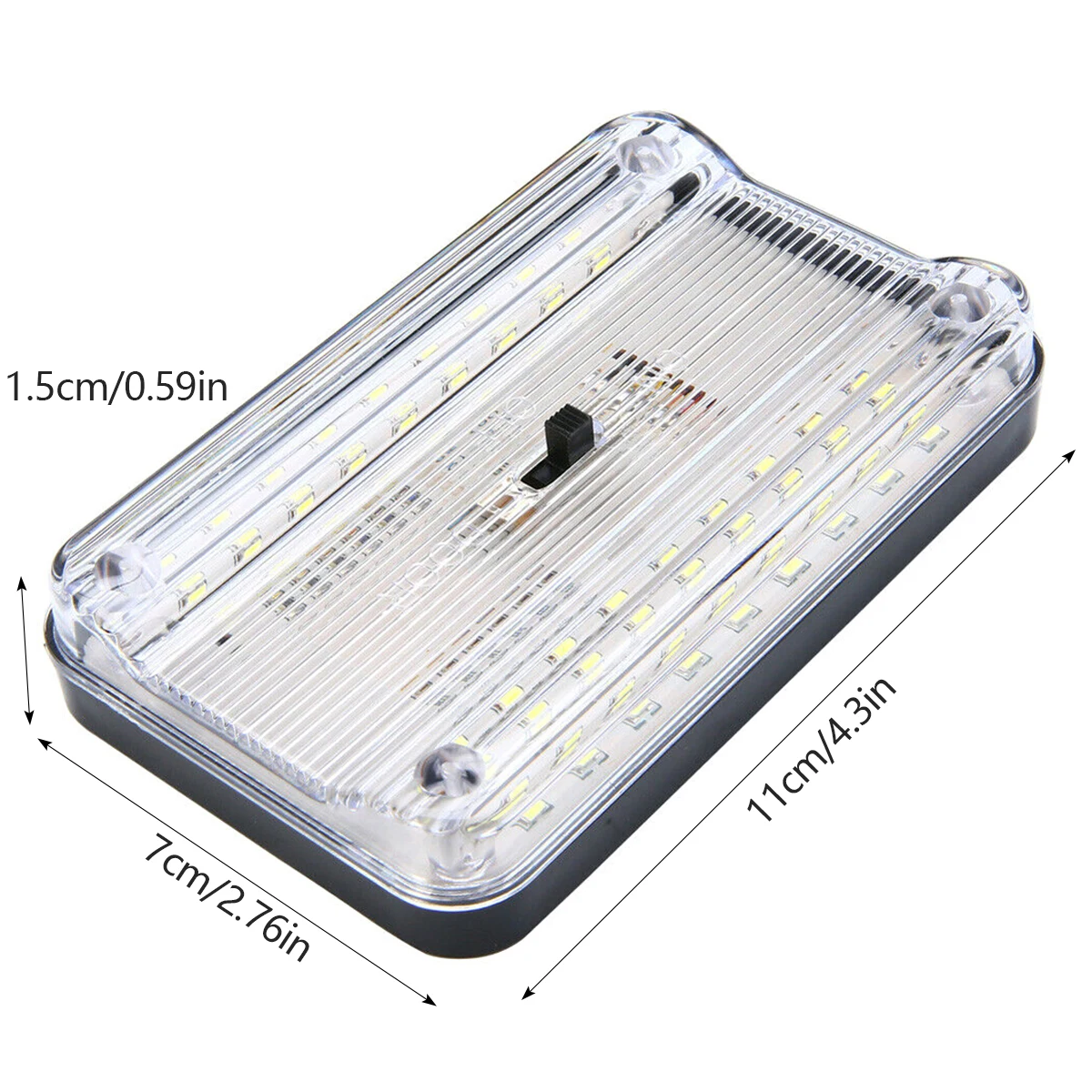 Car Interior Roof Lights White Rectangular Car Doom Light Roof Ceiling Lamp Bulb  12V 36 LED Bulbs Auto Interior Light