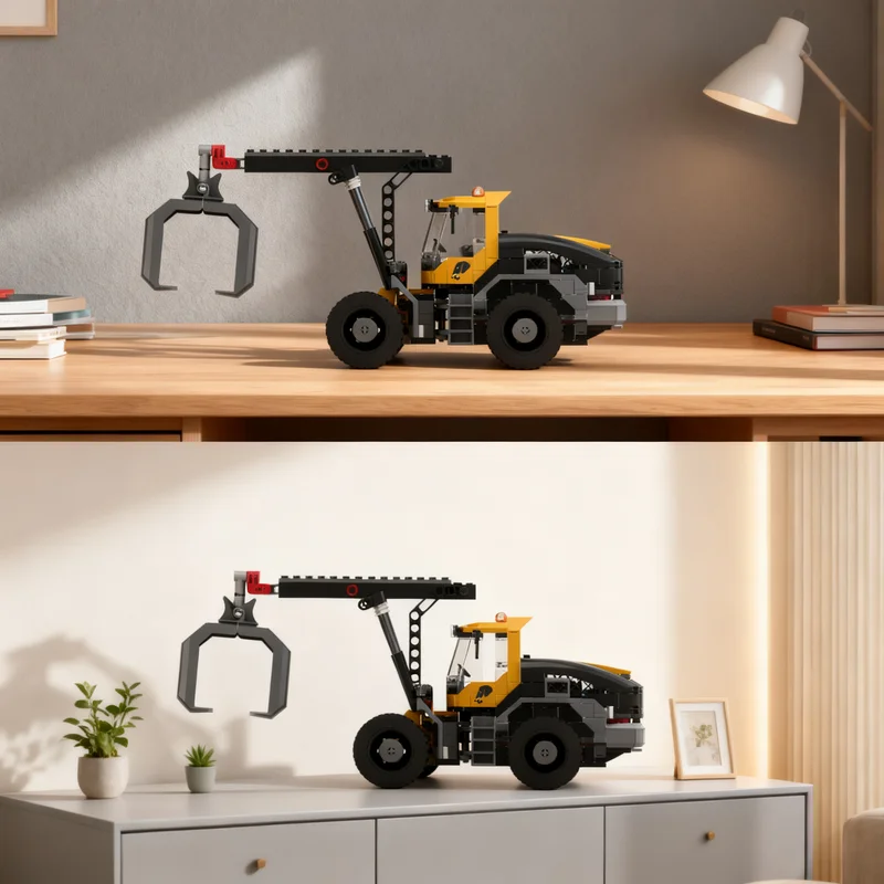 371pcs MOC Front Loader Claw City Model Building Blocks Toys Architecture Christmas Gift Idea Creative Birthday DIY Art Brick