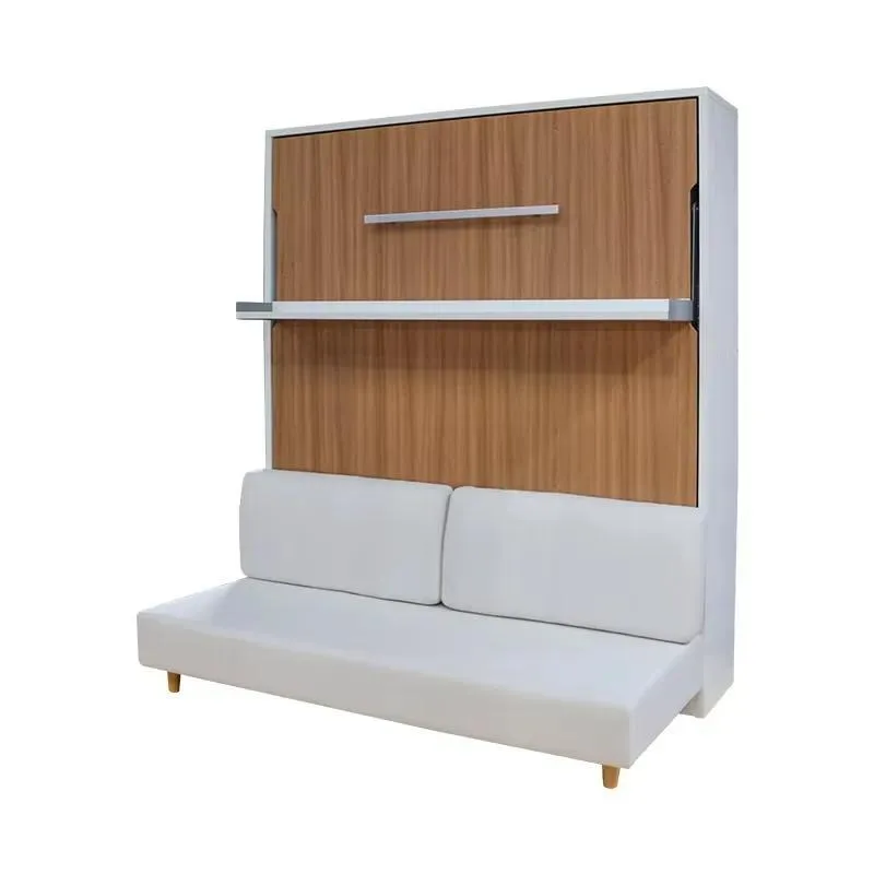 Space Saving Smart Concealed Wall Bed Folding Murphy Bed with Sofa for Bedroom