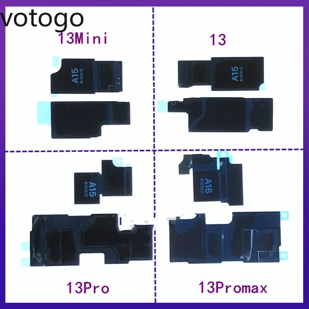 10Set Black Heat Sink Sticker For iPhone 13 14 15 16 17 18 Pro Max Plus Motherboard Main Logic Board Dissipation Adhesive Repair