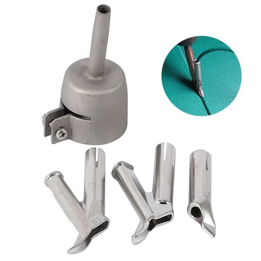 4Pcs 5mm Round & Triangular Speed Welding Nozzle+Tacking Nozzle For Hot Air Welder Torch Welding Plastic Rods