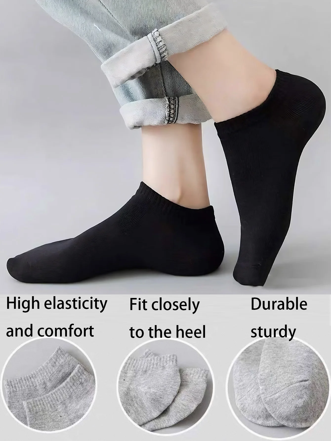3/5/10/20 Paar Unisex Schwarze – Ankle Sock Low Cut Bewertung und Preis