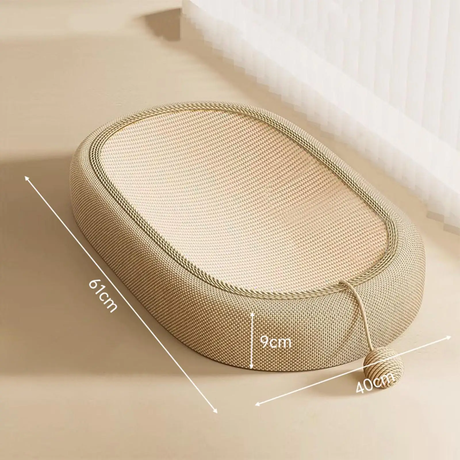 سرير خدش القطط مع كرة لعبة تفاعلية ، لعبة خدش السيزال ، أثاث الحيوانات الأليفة للقطط الصغيرة ، عيد الميلاد ، قطة صغيرة ، متوسطة ، كبيرة