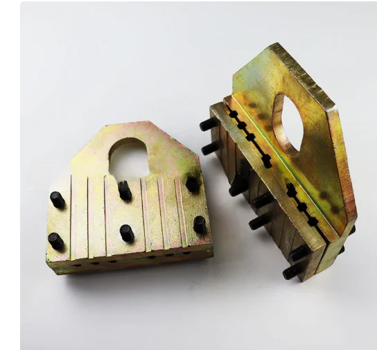 Elevator rope clamp, steel wire rope clamp,  lifting device with 6 slots and 8 slots for rope retraction and clamping