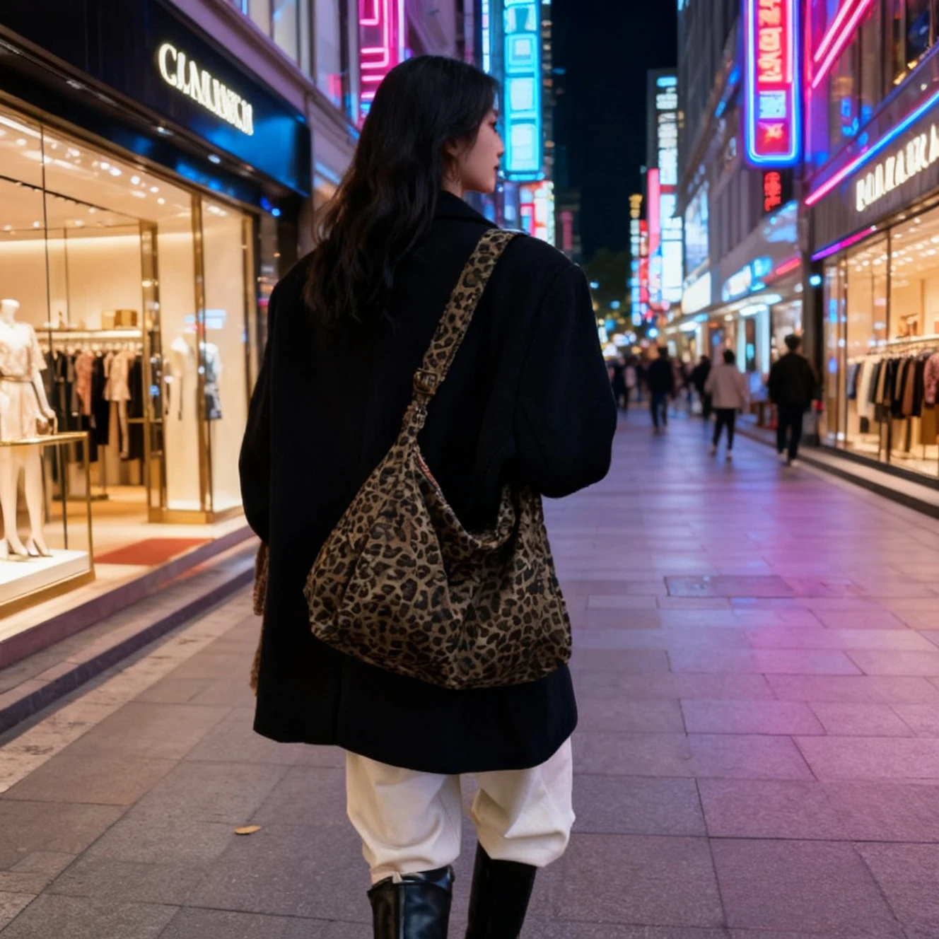 Bolso de hombro Canvans Leopard para mujer, bandolera Retro suave de gran capacidad a la moda para ir al trabajo y salidas, 2025