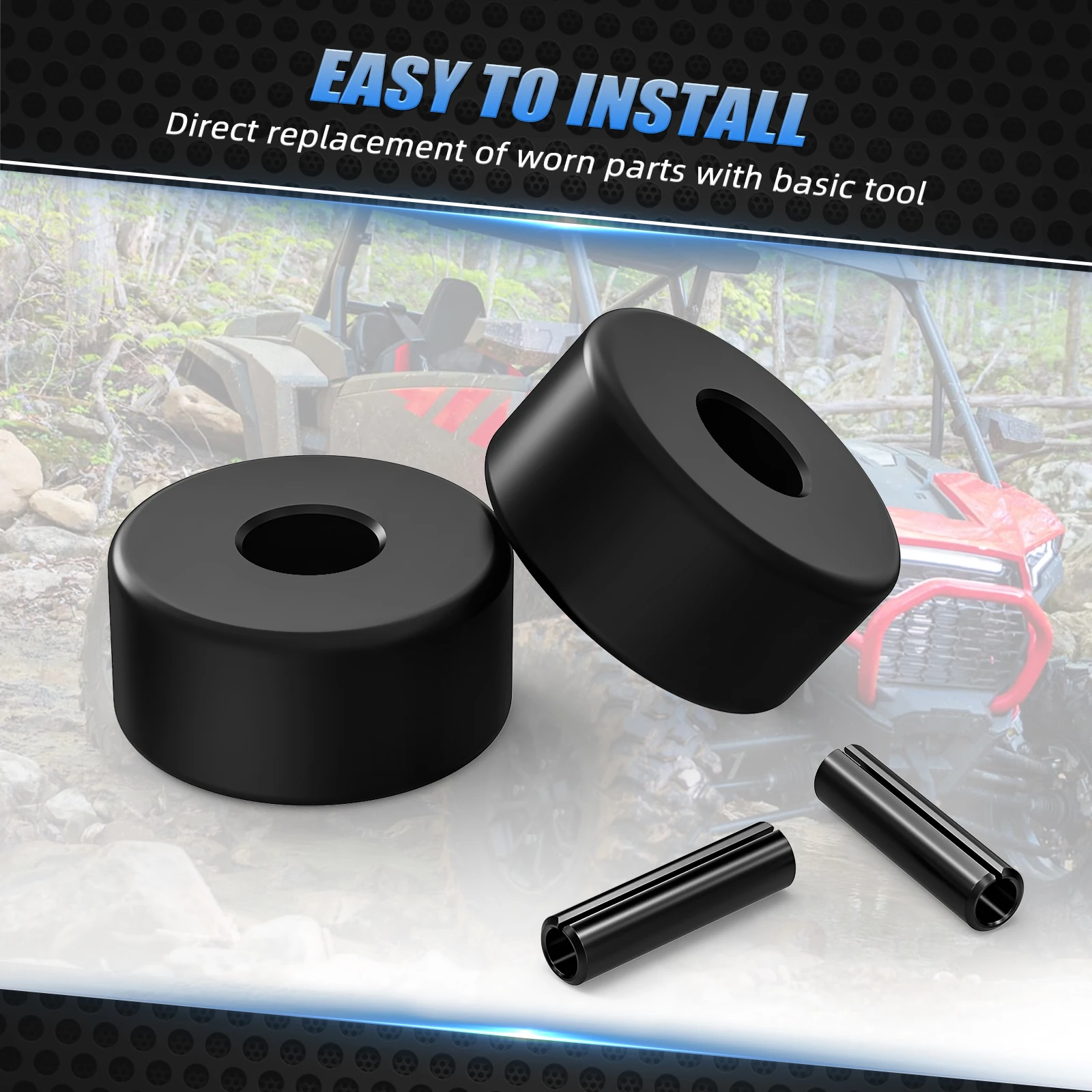 2PCS For Polaris RZR XP 1000 Driven Clutch Roller Kit RZR 900 2016-2023 500°F 260℃ Heat-Resistant Secondary Clutch Rollers Kit