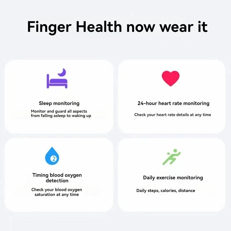 R06 Smart Ring, Health Monitor, Heart Rate Sleep Monitor IP68 Waterproof Multi-Sport Modes