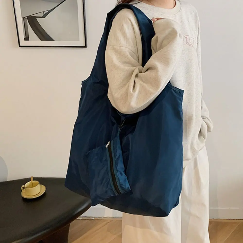 Foldable ~ Handbag Folding Shopping Bag Waterproof Fold Foldable Eco-Friendly Bag Portable Shoulder Pouch Grocery Storage Bag