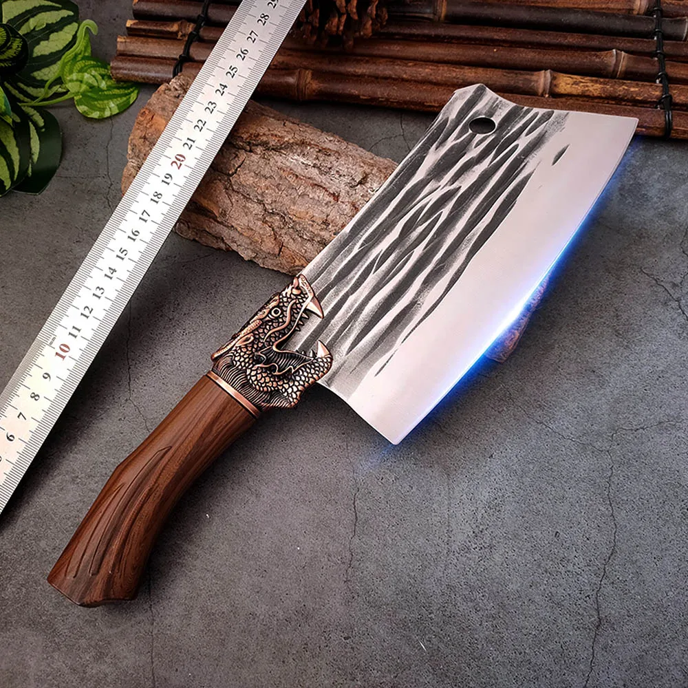 

Stainless Steel Kitchen Butcher Knife Forged Meat Chopping Cleaver Slicing Cleaver Chef Kitchen Machete egetables Chinese Knife