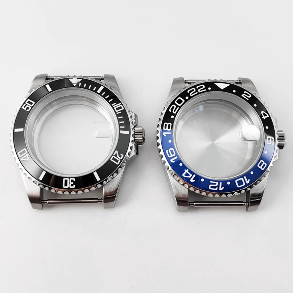 40mm Watch Case Bezel Stainless Steel Sapphire Glass For NH35 NH36 ETA2824 PT5000 Watches Accessories Parts