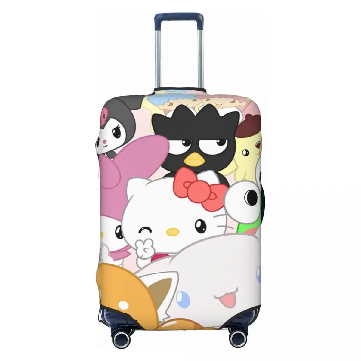 Hello Kitty & Friends Luggage Covers For Suitcases Cinnamoroll Kuromi Travel Suitcase Cover Protector Fit 18-32 Inch Luggage