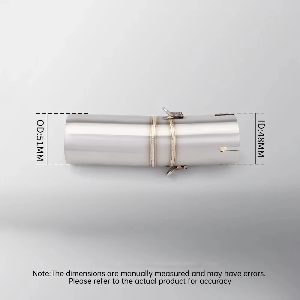 universal 51mm Motorcycle Exhaust Middle Link Pipe Section Adapter Connect Tube for CRF1100 CRF1100L Africa Twin 2020 2021 2022