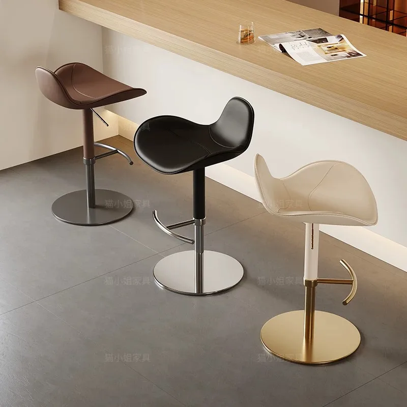Modern Back Support Bar Chair Adjustable Design Adjustable Dining Bar Chair Barstool Kitchen Sillas Para Barra Club Furniture