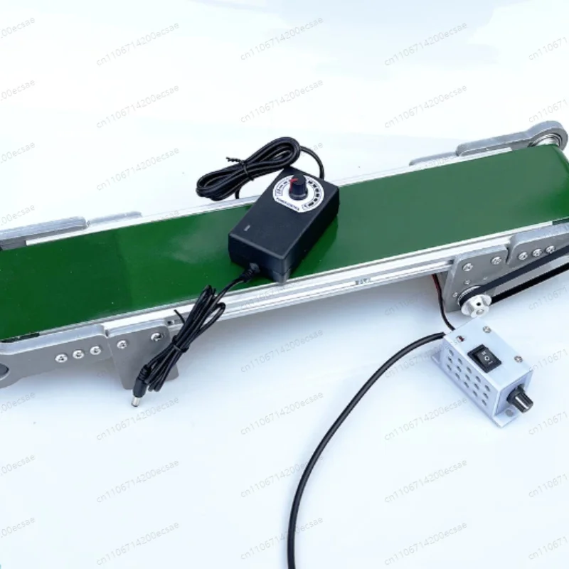 10x35cm Mini Electric Desktop Conveyor Belt 0-116RPM Speed Adjustable DIY Elevator Model Friction Experimental Device