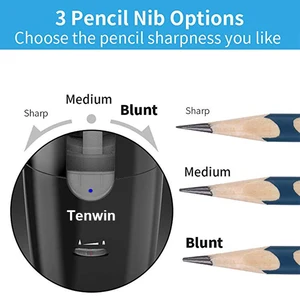 Tenwin Automatic Electric Pencil Sharper Colorful Pencils Shake Mechanical School Material Office Stationery Free Ship 10 Main Sales Pencil Parent - №10