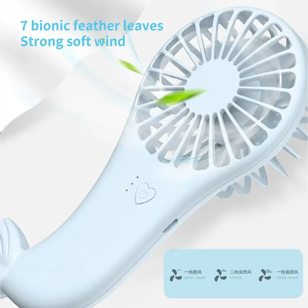 Mini ventilador de bolso com carregamento USB Ventilador de viagem leve Baixo ruído 3 configurações de velocidade Ventilador de ventilação de resfriamento