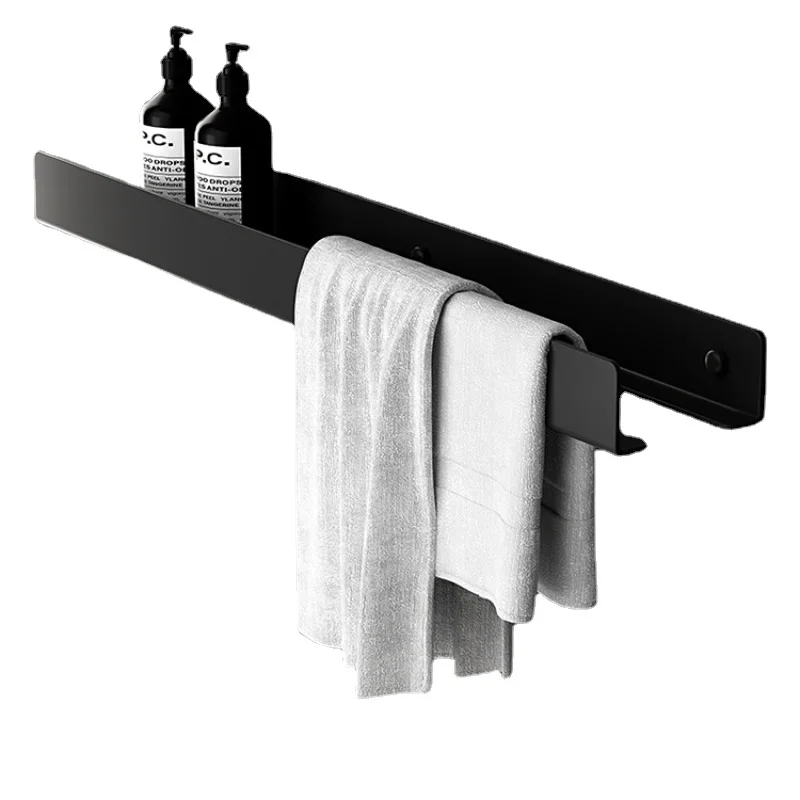 

Light Luxury Shelves Household Items Wall-mounted Storage Shelves Bathroom Organizer Modern Minimalist Towel Shelf Organizer