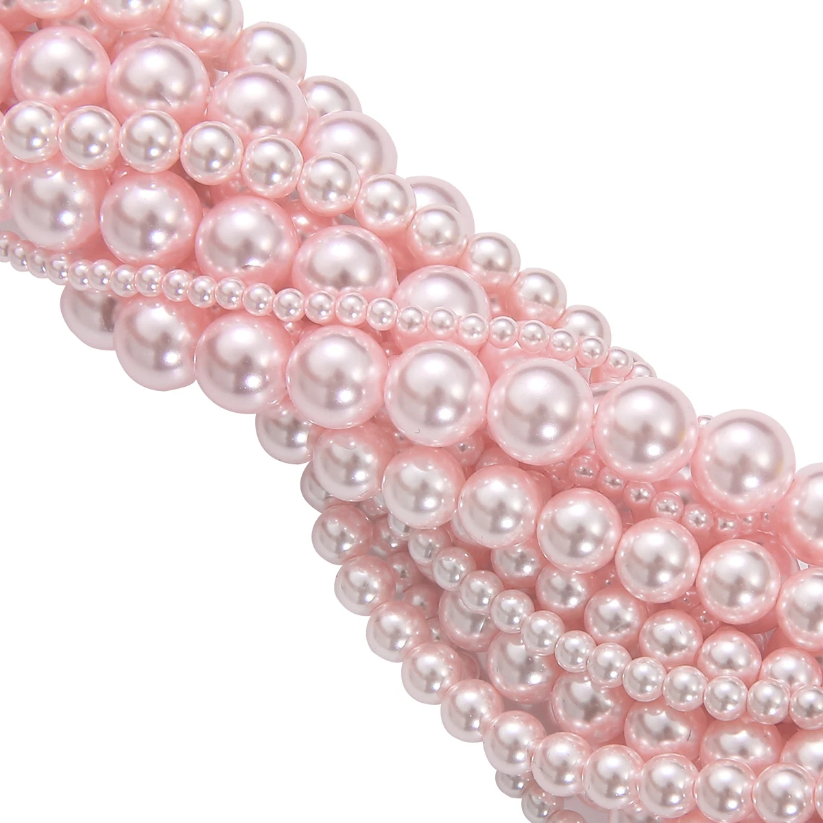 3/4/6/8/10mm High Quality Glass Imitation Pearls Round Loose Beads for DIY Bracelet Earrings Necklace Jewelry Making Garment