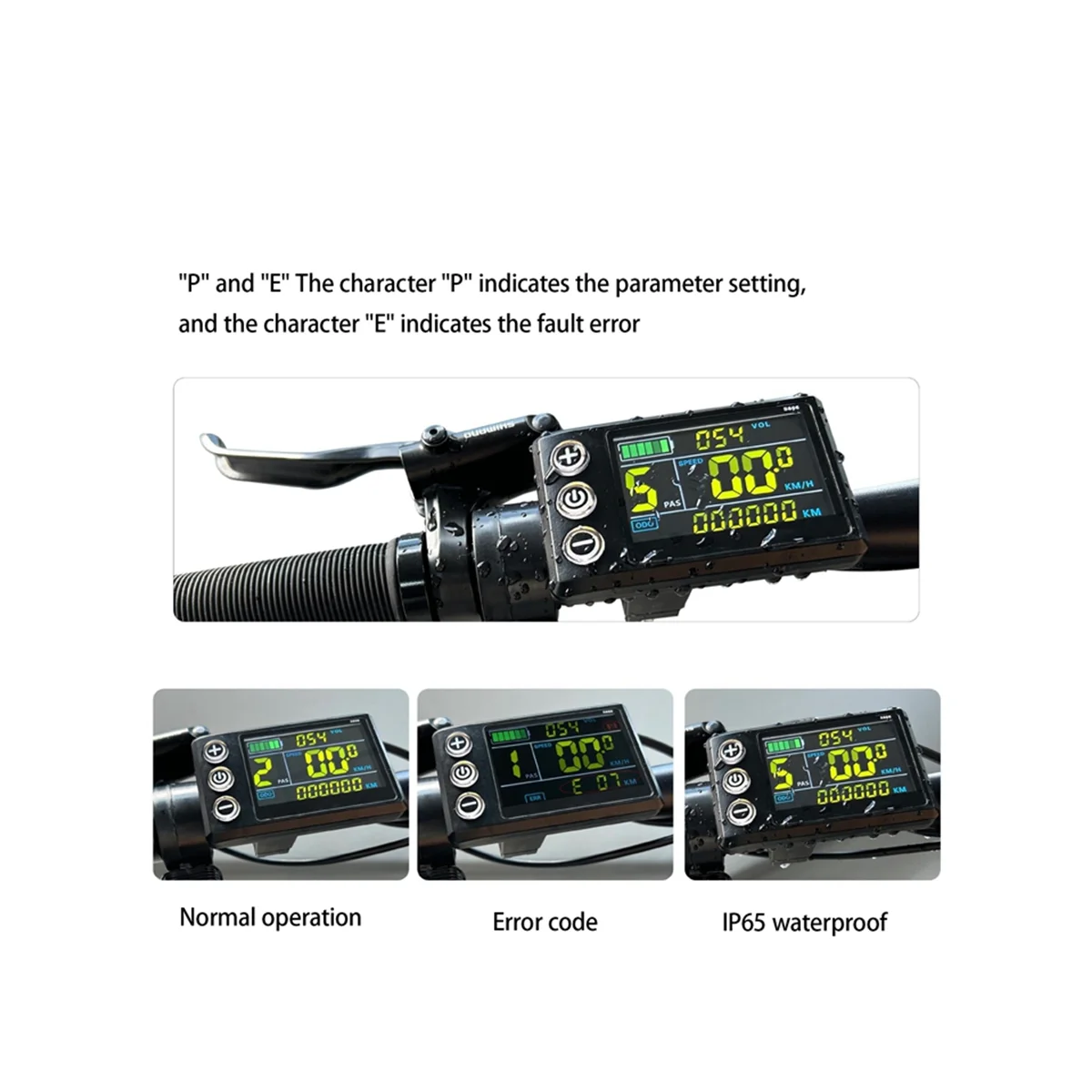 LCD-S866 전기 자전거 컬러 LCD 디스플레이 계기, SM 커넥터 개조, 24V, 36V, 48V