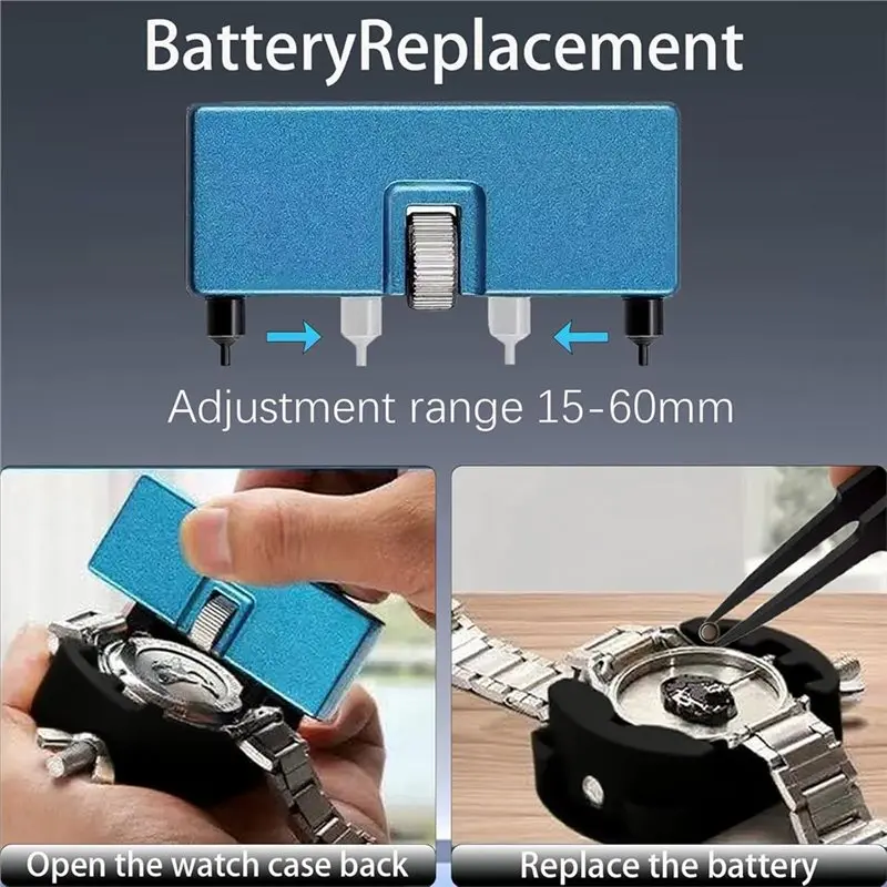 AC88-For Watch Battery Replacement Tool Kit- Includes Scale, Tweezer, For Watch Repair Kit For Band And Back Removal