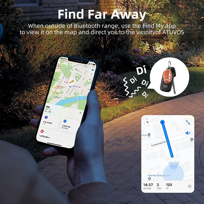 1-piece key finder, Bluetooth tracker paired with Apple Find My (iOS only),  waterproof key location tracker, luggage tracker