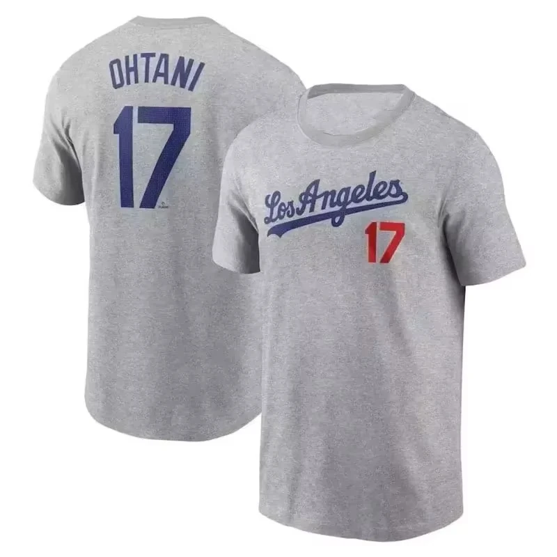 Neuheiten American Shohei Ohtani Los Angeles Baseball Jersey Dodgerss Herren T-Shirt Nummer 17 Print Sommer Herren Sport T-Shirts