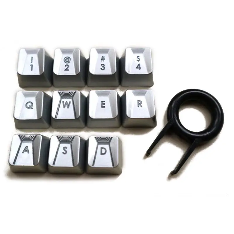 Keycaps Replacement Parts for Romer G910 G810 G413 Durable 11 Keys Keycaps with Keycap Puller