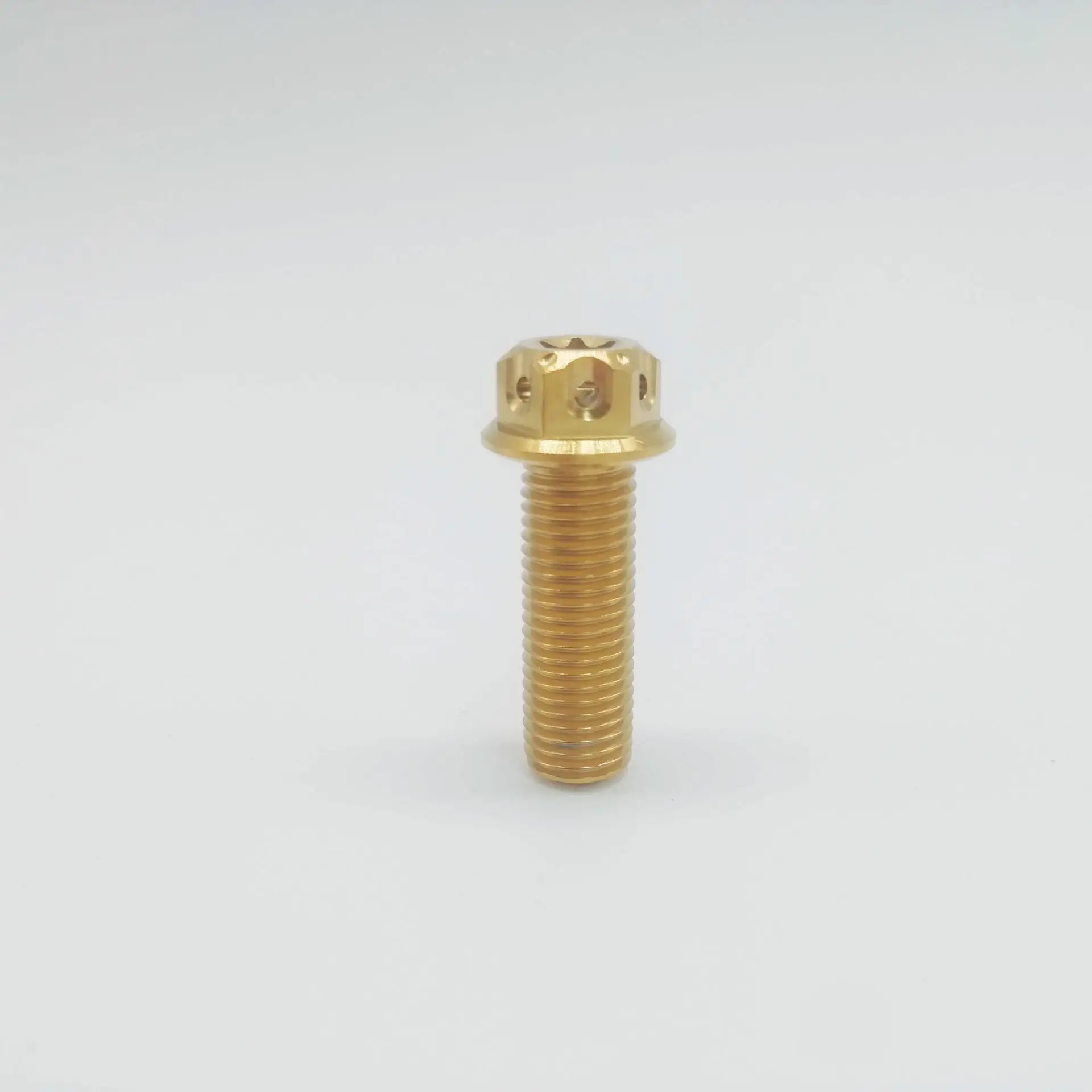 Perno Liumeili de titanio Ti M10x23 30 40 50 60mm paso 1,25mm tornillo de cabeza Torx con brida con cabeza de orificio para motocicleta