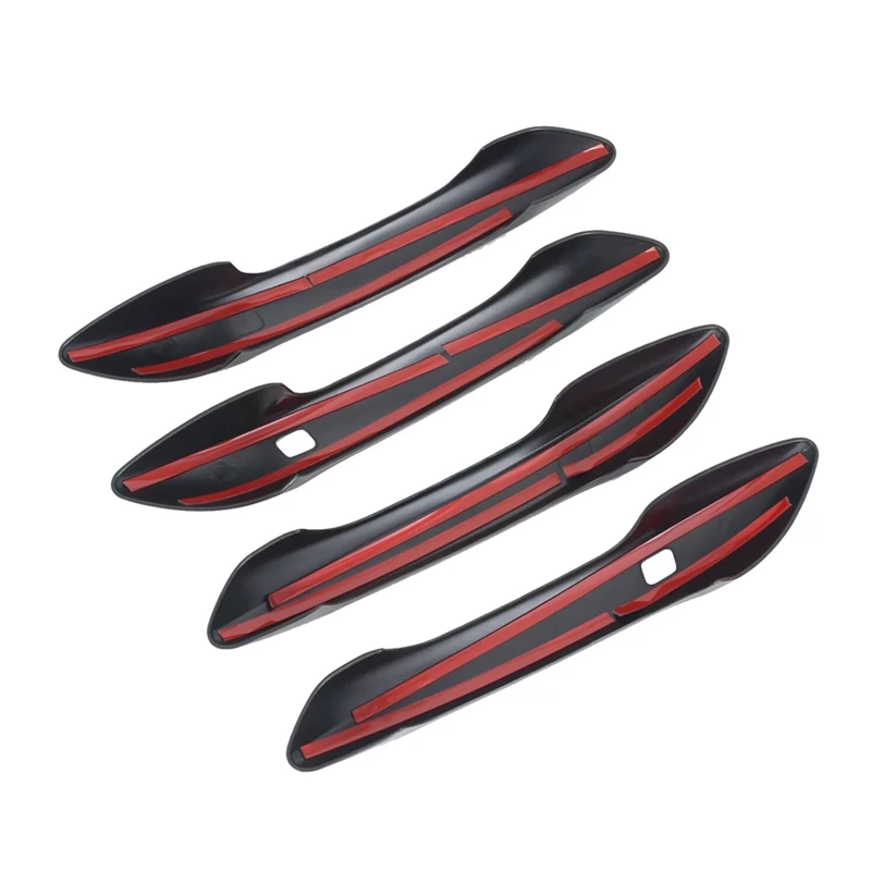 For Hyundai Sonata DN8 2024 Carbon Fiber Car Exterior Door Handle Cover Decorative Trim Accessories