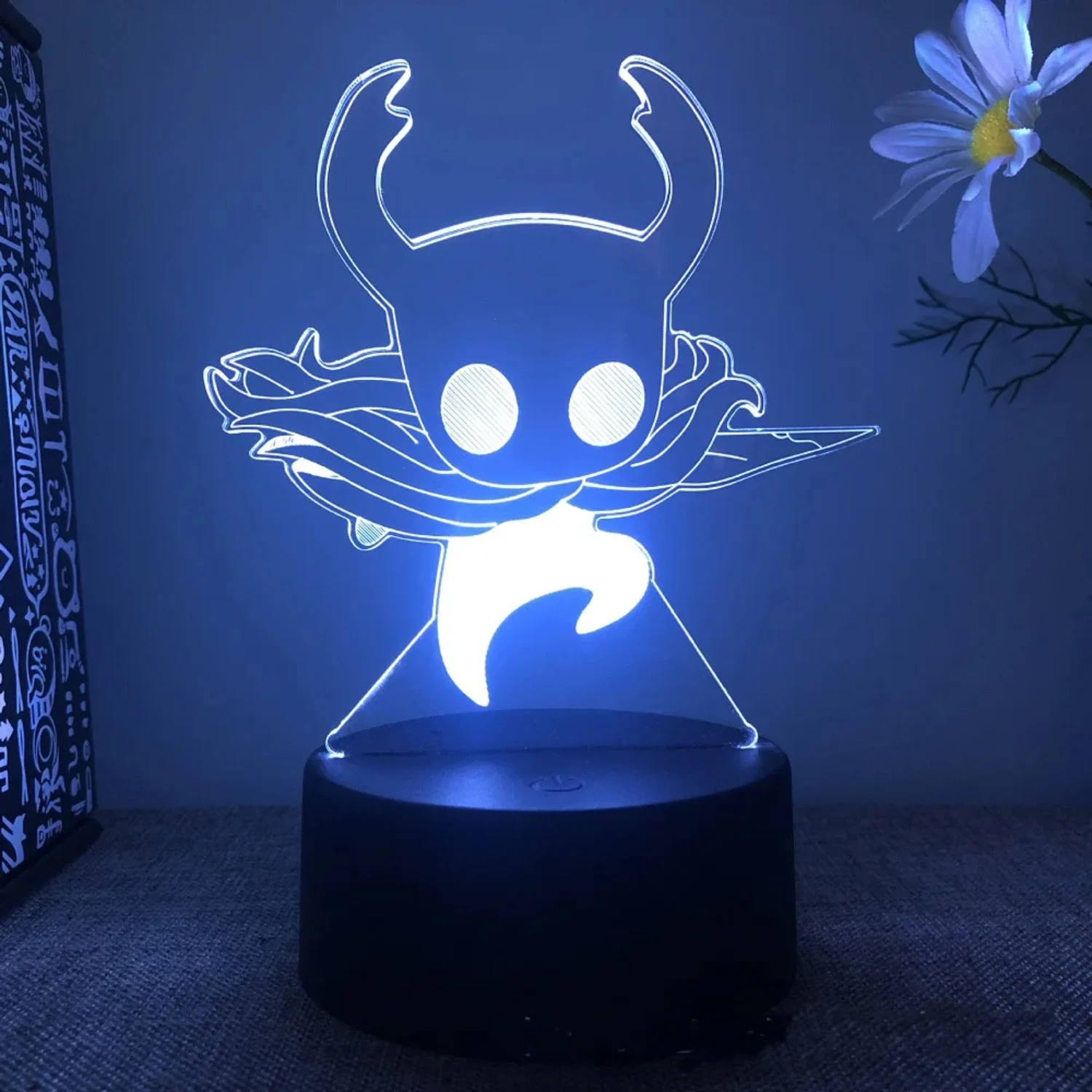 Colorful 3D LED RGB Neon Night Lights Inspired by Hollow Knight - Awesome Table Decoration - Fun Game Lamps for Bedroom - Cool T