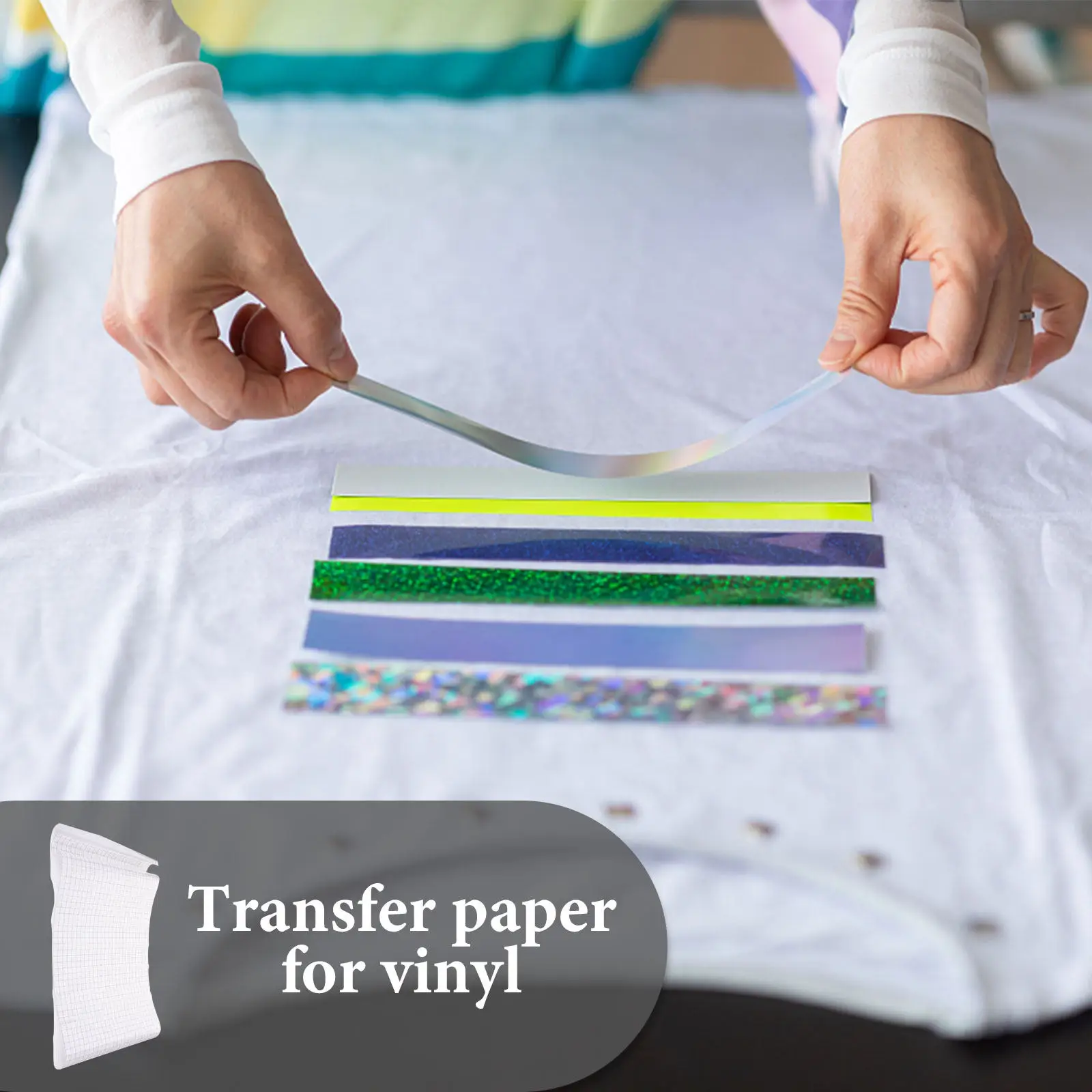 1 Roll PVC Positioning Film Transfer Tape with Alignment Grid for Vinyl Decals Heat Transfer DIY Craft Textile Application Tape