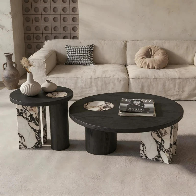 

Modern light luxury rock slab coffee table, best-selling living room coffee table