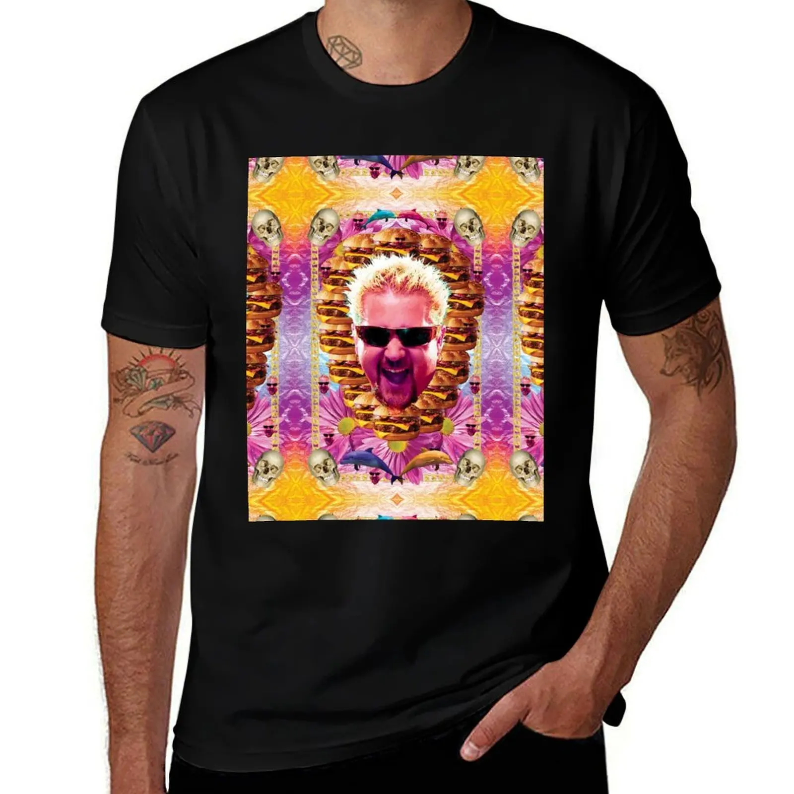

t mens t man custom shirts t T-Shirt guy shirt print celebrity fieri chef graphic cotton shirt