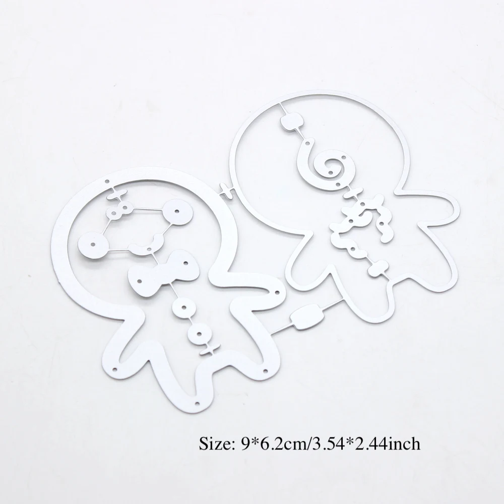 KLJUYP Cute Gingerbread Man Shaker Metal Cutting Dies Stencils for DIY Scrapbooking Decorative Embossing DIY Paper Cards