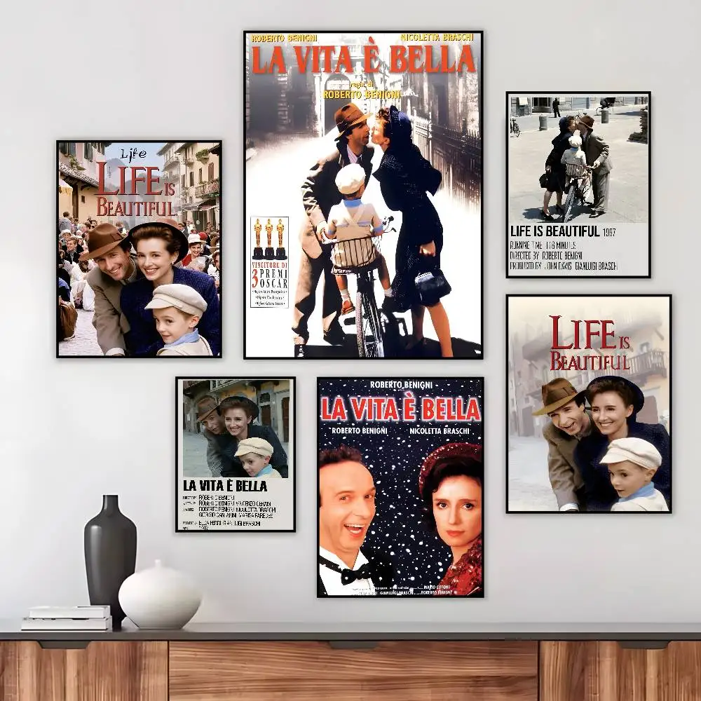 La vitae bella 1997 Life Is Beautiful Poster canvas HD aesthetic Printing Paper Wall Art for Living Room Bar fashion Home Decor