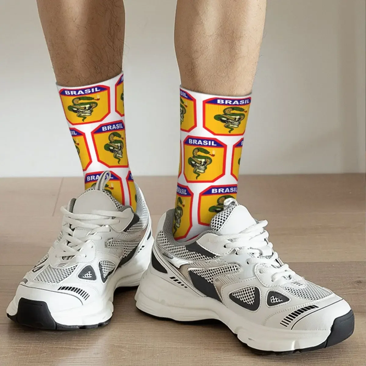 The Smoking Snake Brazilian Expeditionary Force Pacht Socks Harajuku Sweat Absorbing Stockings All Season Long Socks Day Gifts